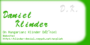 daniel klinder business card